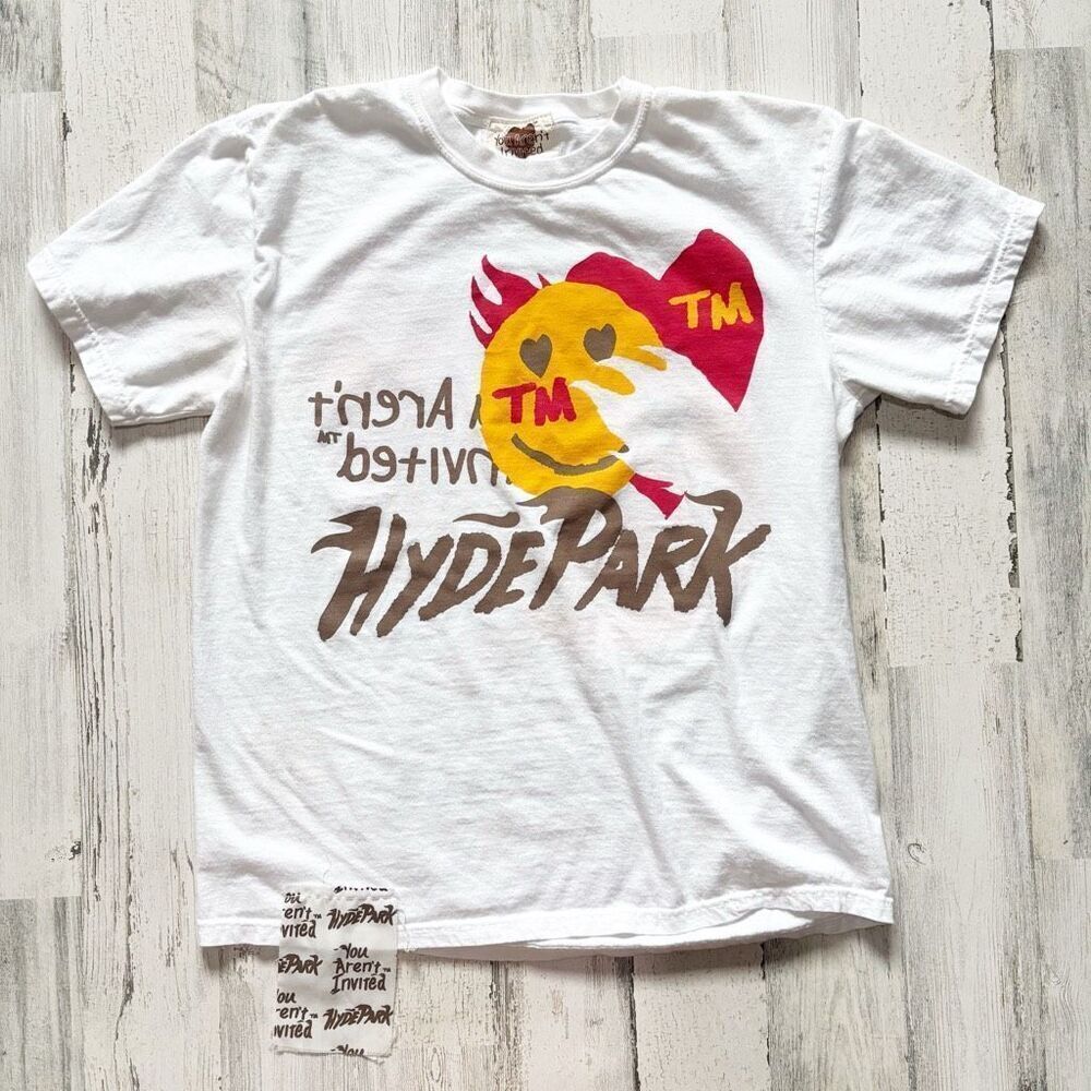 Hyde Park “You Aren't Invited" White T-shirt Size Large